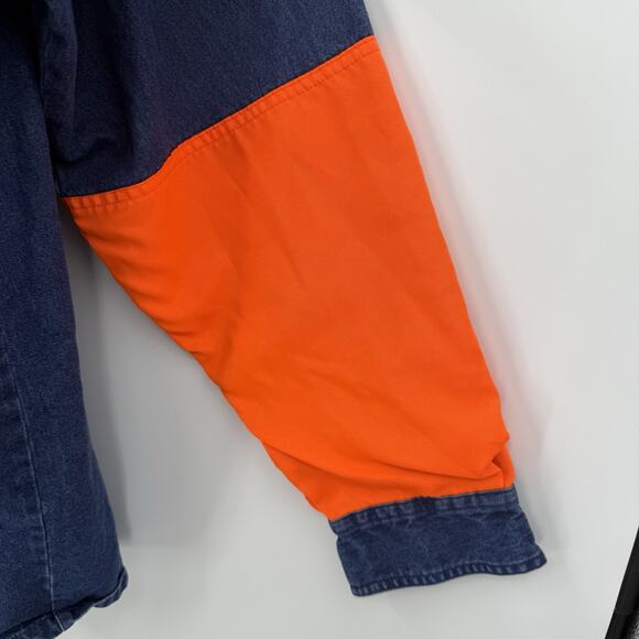 Hunters Select Denim Hunting Shirt Blaze Orange Pheasant Embroidery Men XL Ranch - Picture 5 of 11